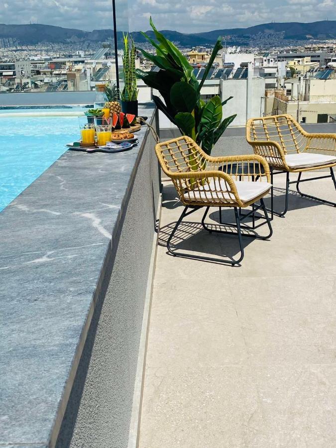 New 2Bd Aprt With Shared Rooftop Pool E2 Athén Kültér fotó