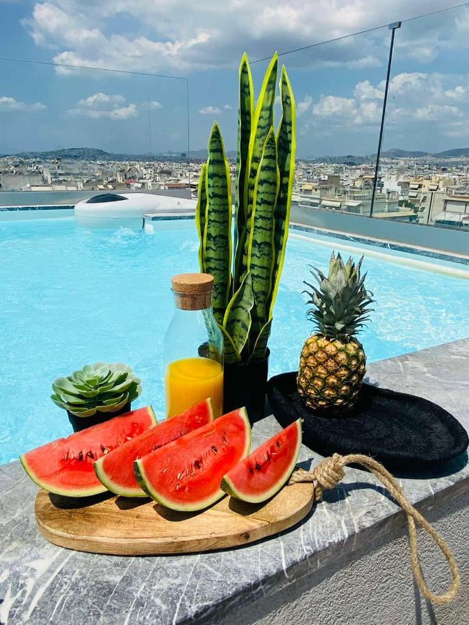 New 2Bd Aprt With Shared Rooftop Pool E2 Athén Kültér fotó